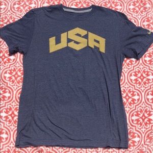 Gold and blue USA Tee